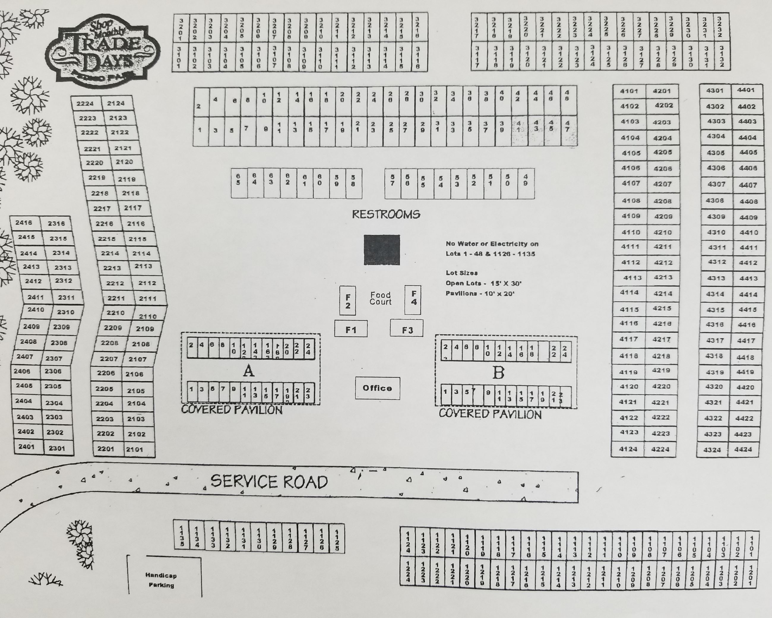 Trade Days Booth Layout Map