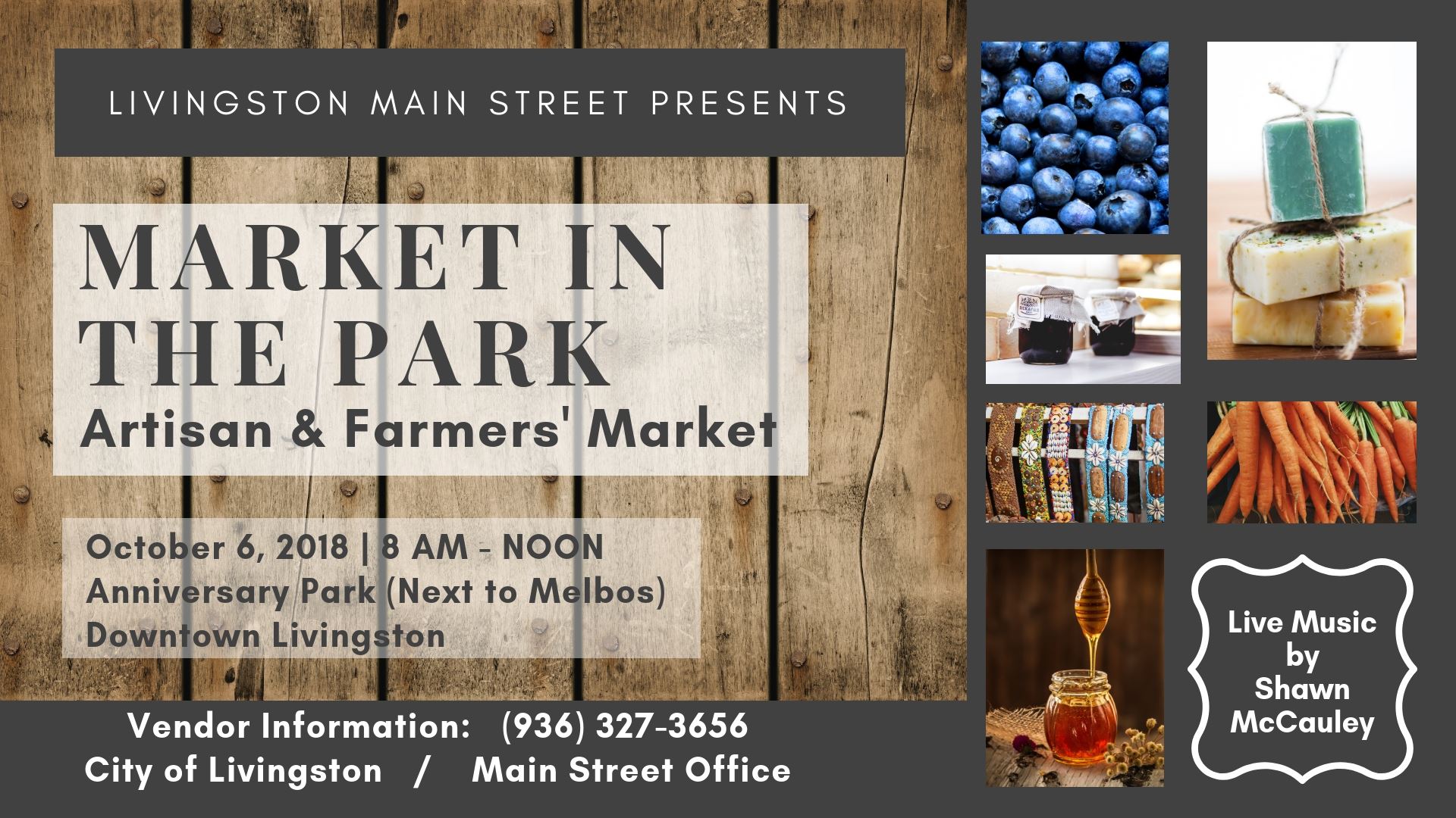 October 6, 2018 Market in the Park Event