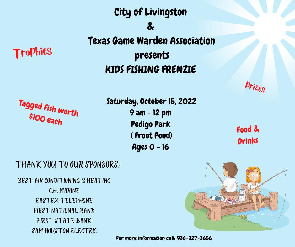 Kids Fishing Frenzie - Saturday October 15, 2022 9:00 AM to 12:00 PM