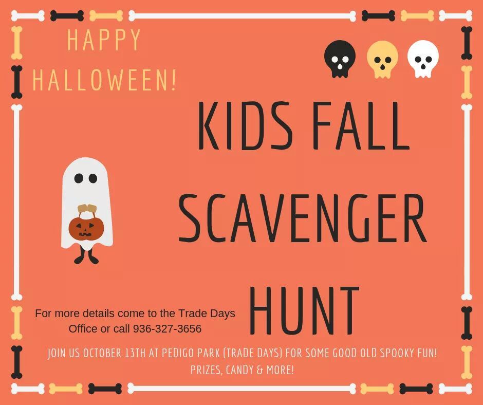 Kids Fall Scavenger Hunt October 13 2018