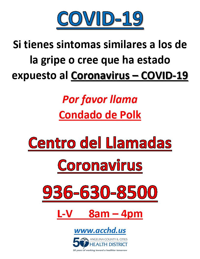 ACCHD Centro del Llamadas Coronavirus